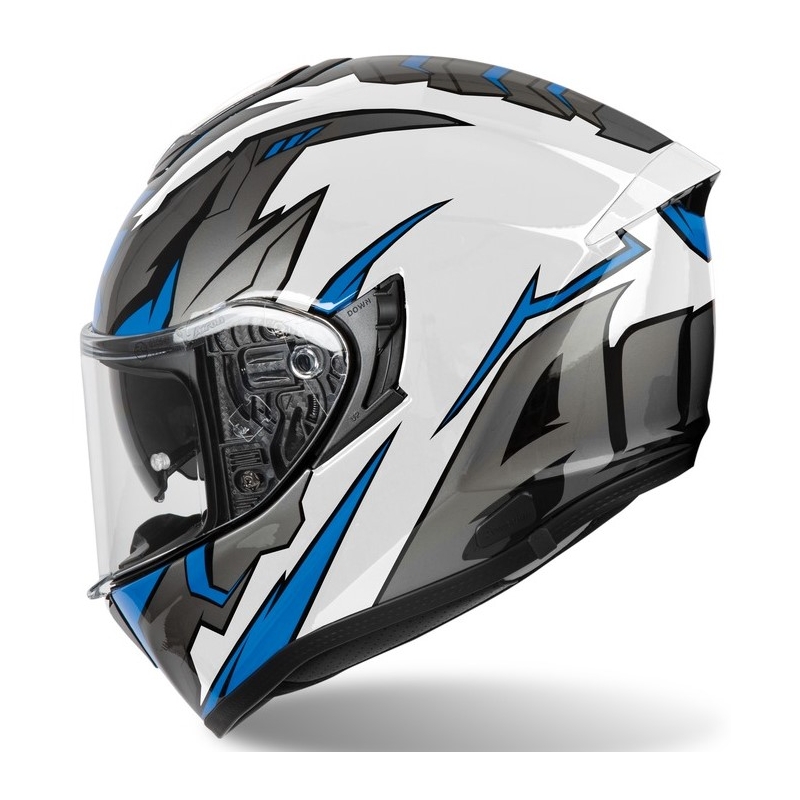 Integralna motoristična čelada Airoh ST 501 Bionic belo-modra