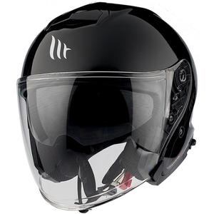MT Thunder 3 SV Solid Black Gloss Open motoristična čelada razprodaja