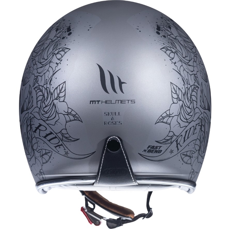 Odprta motoristična čelada MT LeMans 2 SV SKULL&amp;ROSES siva mat