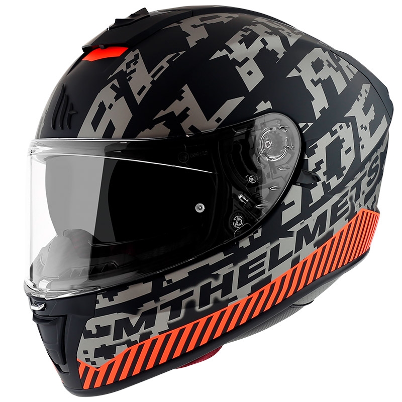 MT Blade 2 SV Check Black-Grey-Orange Integral Motoristična čelada razprodaja