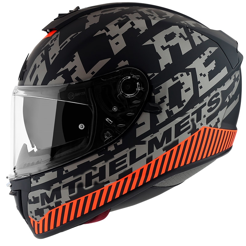 MT Blade 2 SV Check Black-Grey-Orange Integral Motoristična čelada razprodaja