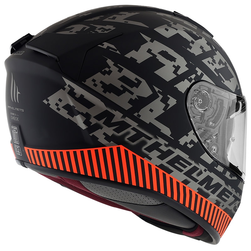 MT Blade 2 SV Check Black-Grey-Orange Integral Motoristična čelada razprodaja