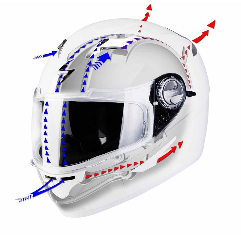 Integralna čelada za moto Scorpion EXO-500 črna sijajna razprodaja