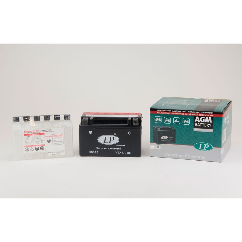 Baterija Landport YTX7A-BS, ki ne potrebuje vzdrževanja, 12V 6Ah