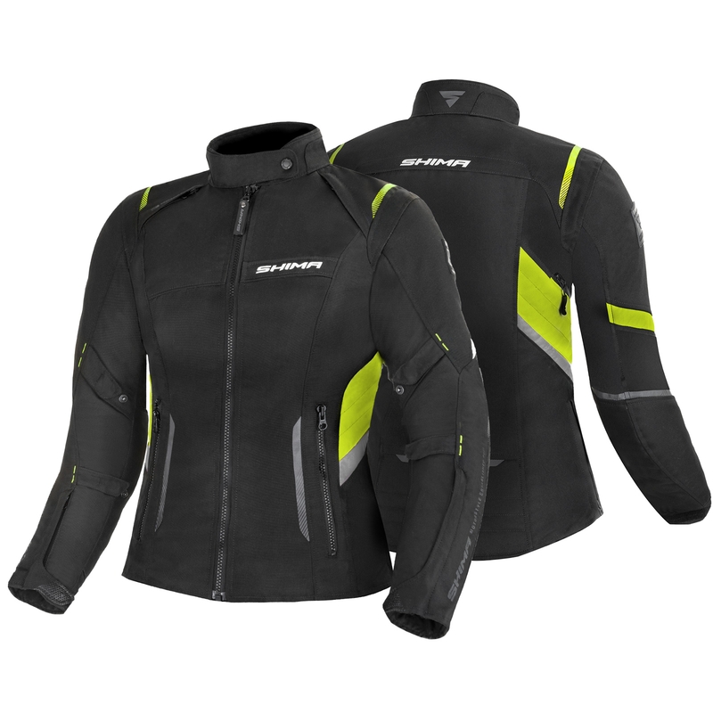 Ženska motoristična jakna Shima Rush black-fluo yellow razprodaja