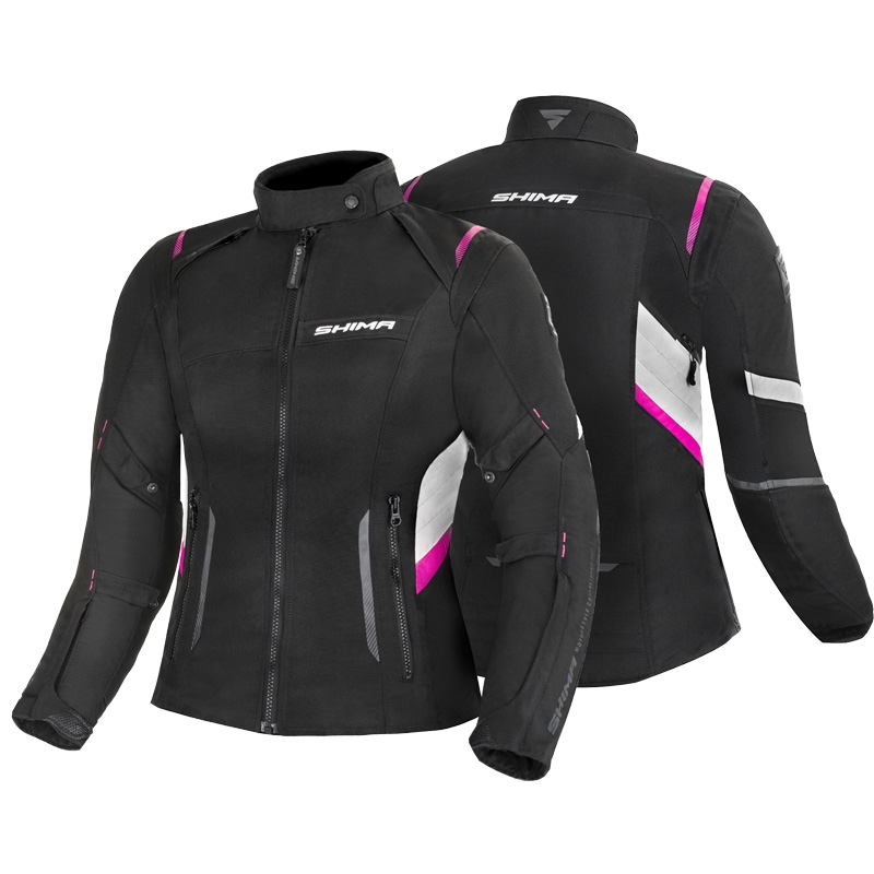 Shima Rush Black-Grey-Pink motoristična jakna za ženske razprodaja