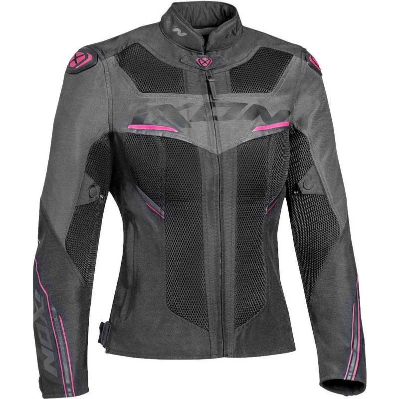 Ženske motoristične jakne IXON Draco black-grey-pink razprodaja