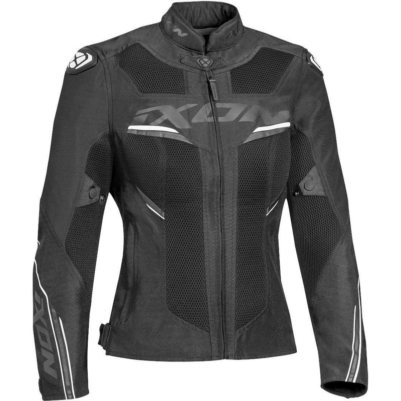 Ženska motoristična jakna IXON Draco black and white razprodaja