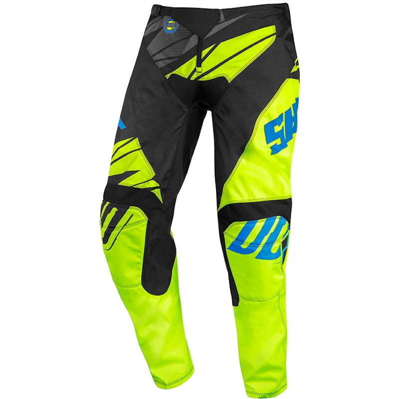 Otroške motokros hlače Shot Devo Ventury black-blue-fluo yellow razprodaja