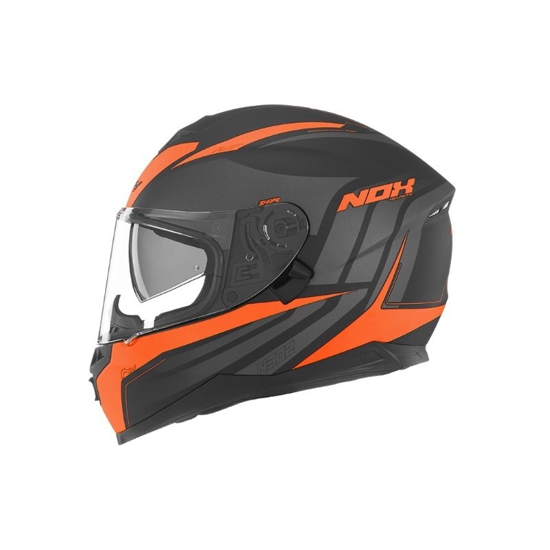 Integralna motoristična čelada NOX N302 Shape black-orange