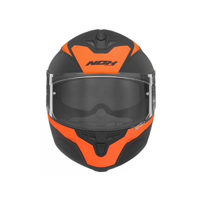 Integralna motoristična čelada NOX N302 Shape black-orange