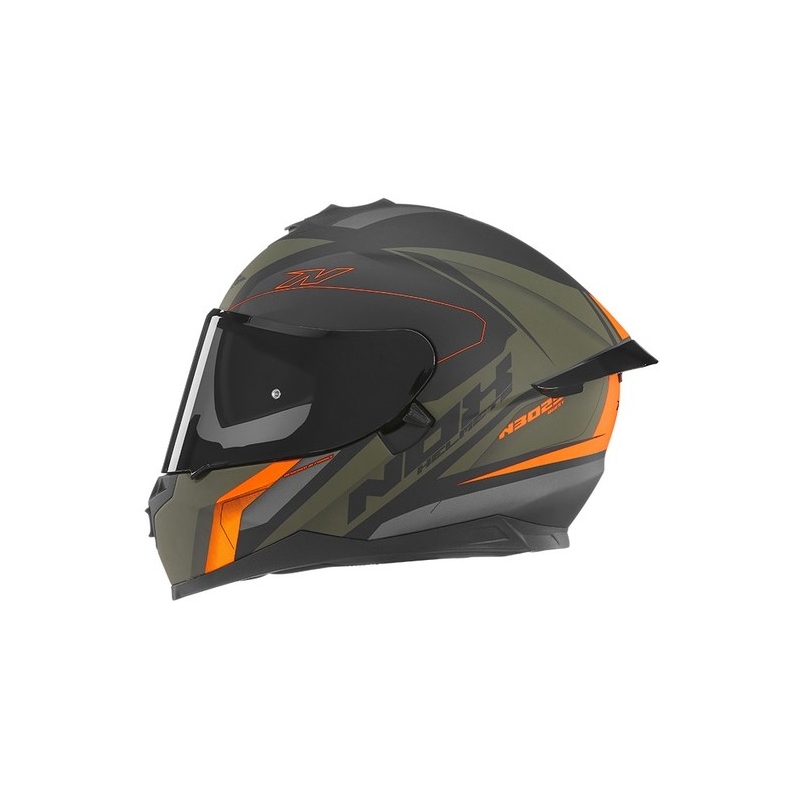 Integralna motoristična čelada NOX N302S Quest črno-zeleno-oranžna