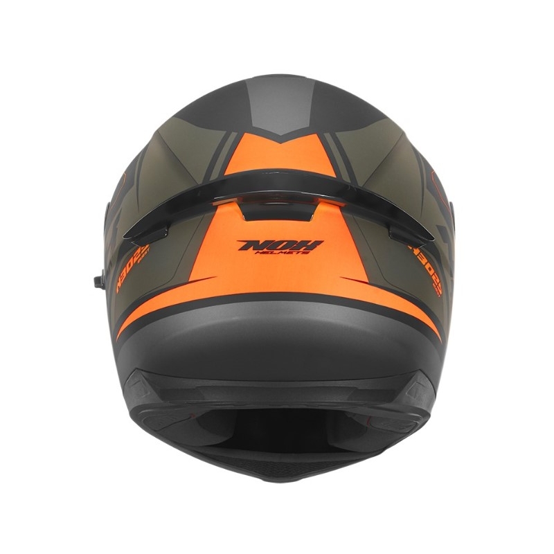 Integralna motoristična čelada NOX N302S Quest črno-zeleno-oranžna