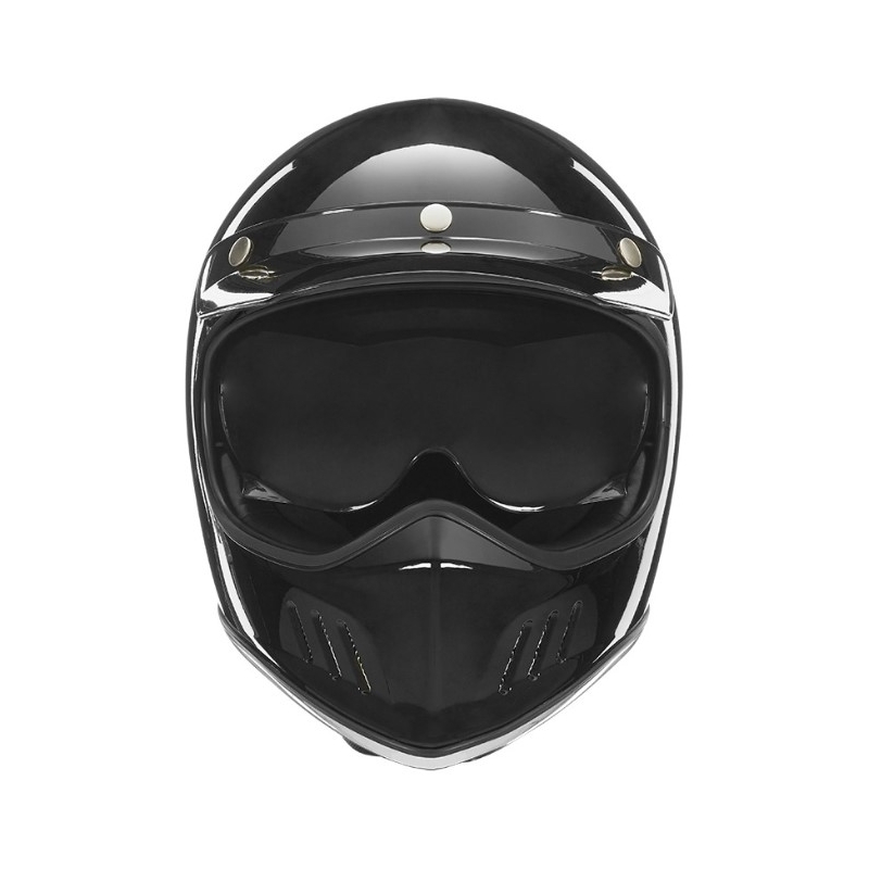 Motoristična čelada NOX PREMIUM Seventy black glossy
