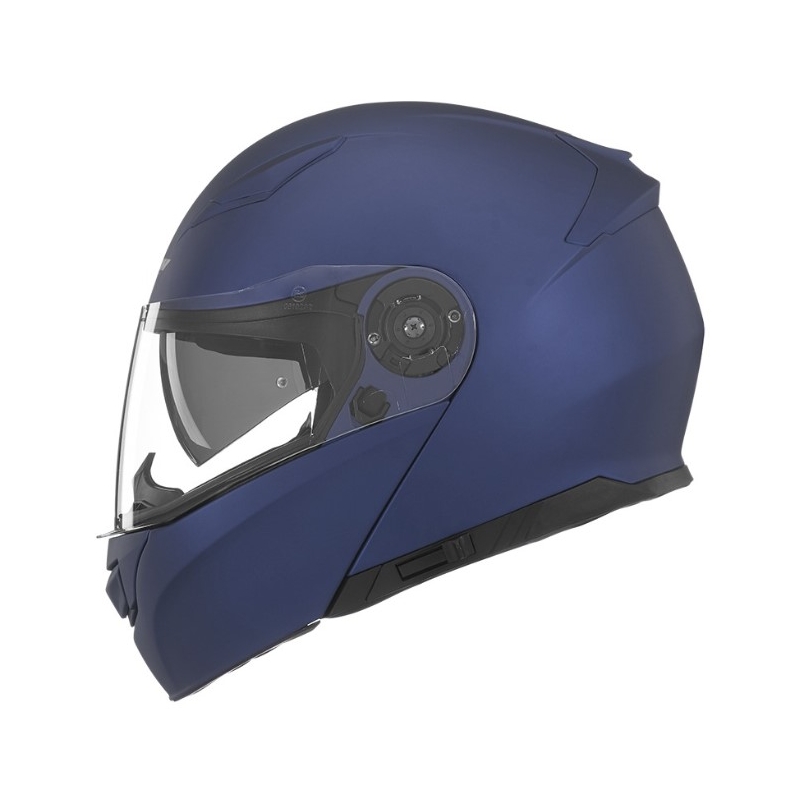 NOX N965 modra mat prevračalna motoristična čelada