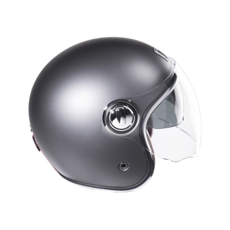 NOX PREMIUM Heritage odprta čelada srebrna mat