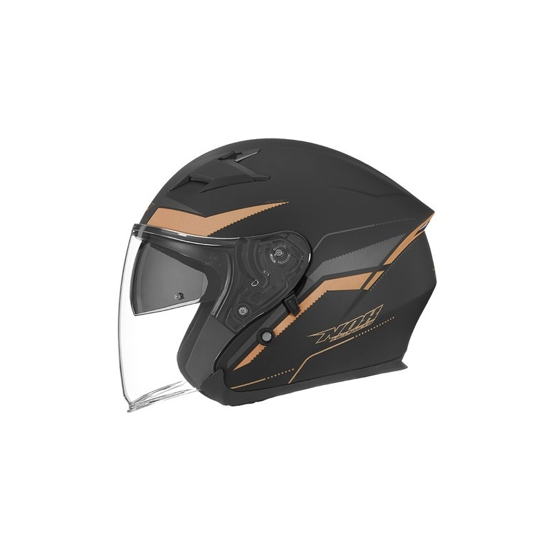 Odprta motoristična čelada NOX N127 Late black-bronze razprodaja