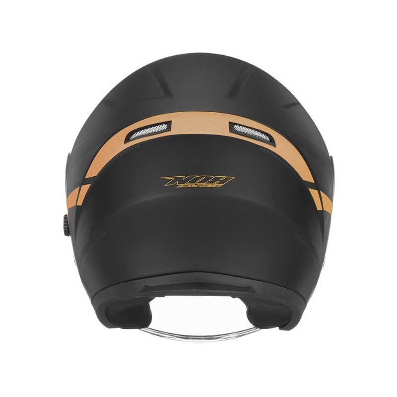 Odprta motoristična čelada NOX N127 Late black-bronze razprodaja