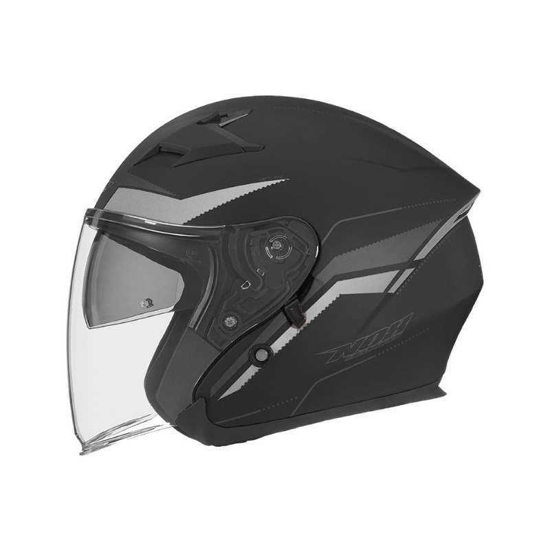 Odprta motoristična čelada NOX N127 Late black-silver razprodaja