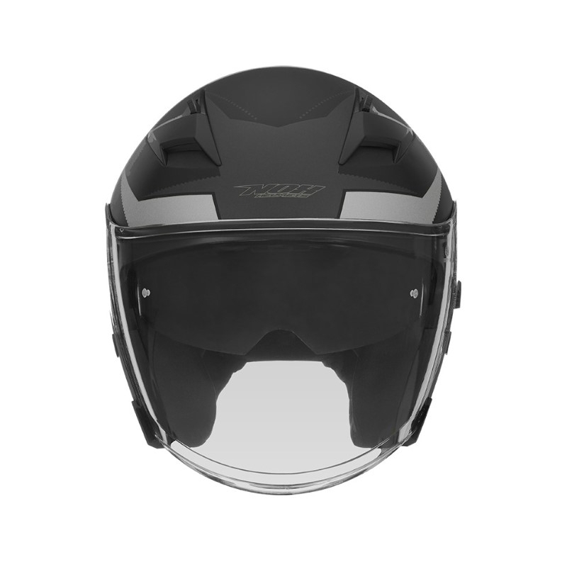 Odprta motoristična čelada NOX N127 Late black-silver razprodaja