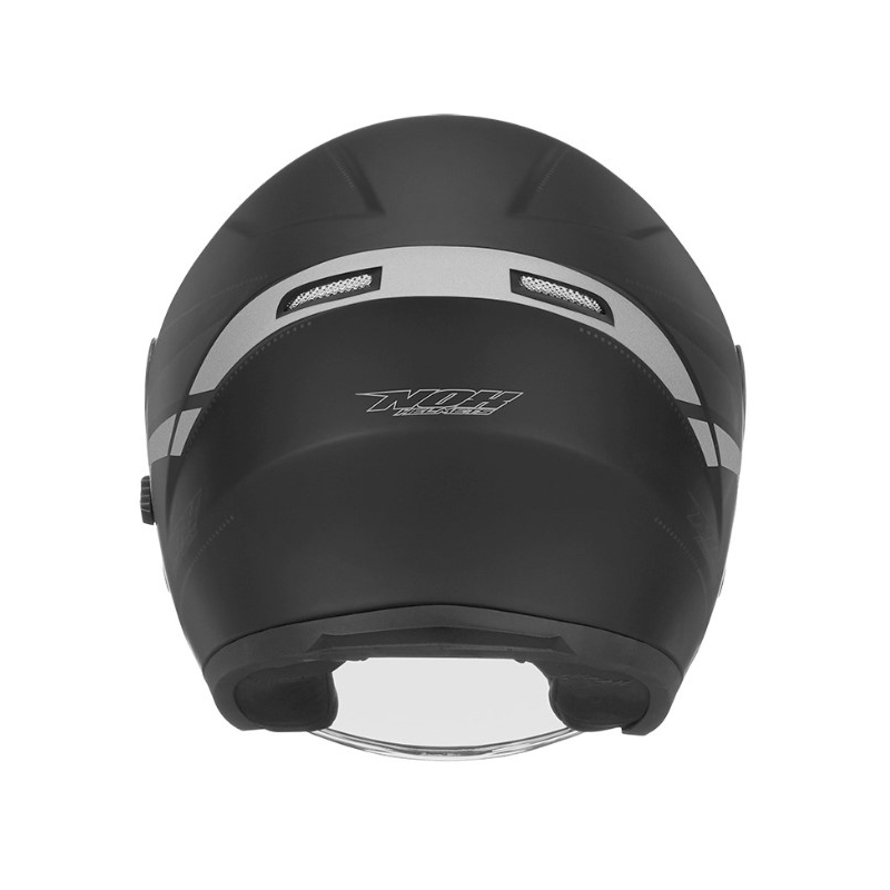 Odprta motoristična čelada NOX N127 Late black-silver razprodaja