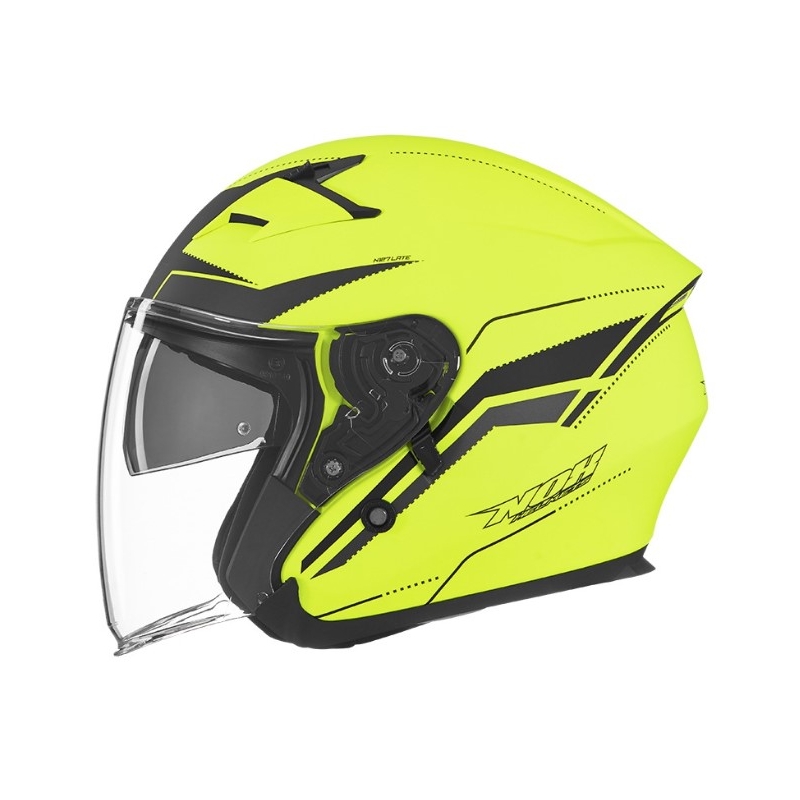 Odprta motoristična čelada NOX N127 Late yellow razprodaja