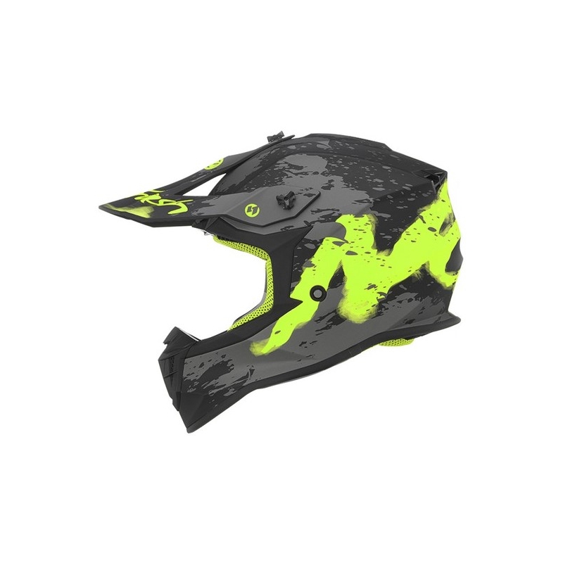Otroška motokros čelada NOX N632K Trash black-grey-yellow razprodaja