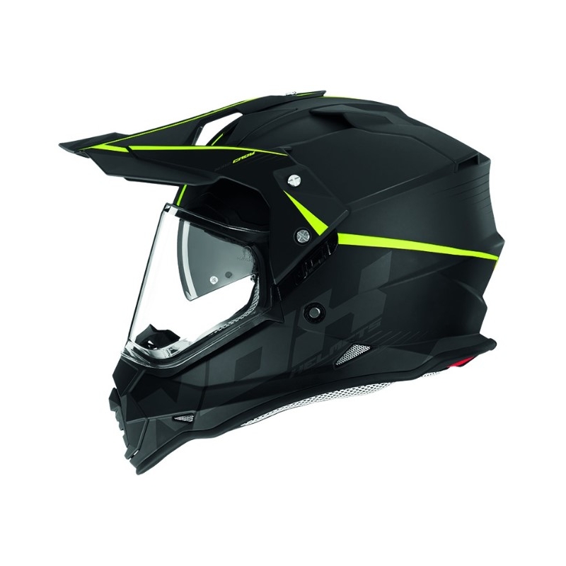 Enduro čelada NOX N312 Crow black-fluo yellow razprodaja