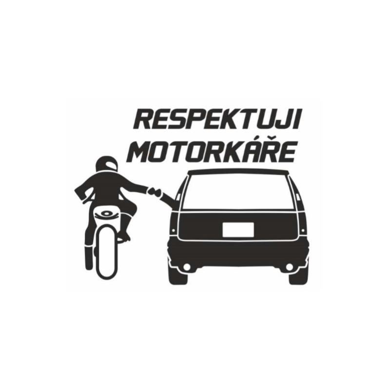 Spoštujem kolesarje nalepka