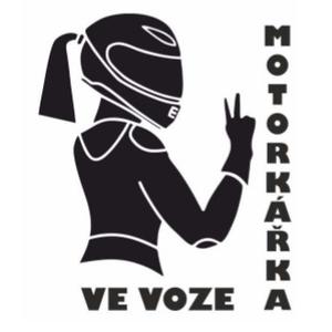 Nalepka Motociklist v avtomobilu