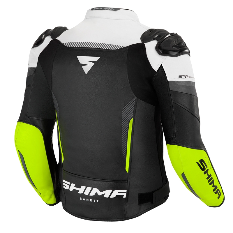 Motoristična jakna Shima Bandit black-white-fluo yellow razprodaja