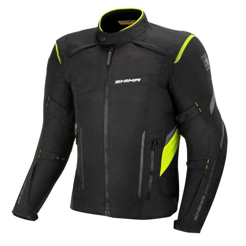 Motoristična jakna Shima Rush black-fluo yellow razprodaja