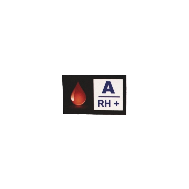 Nalepka s krvno skupino A RH+