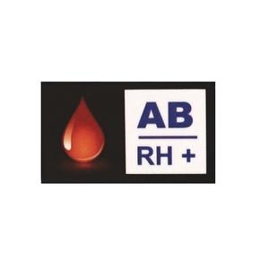 Nalepka krvne skupine AB RH+