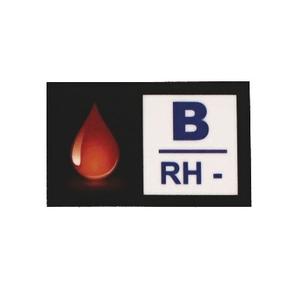 Nalepka s krvno skupino B RH-