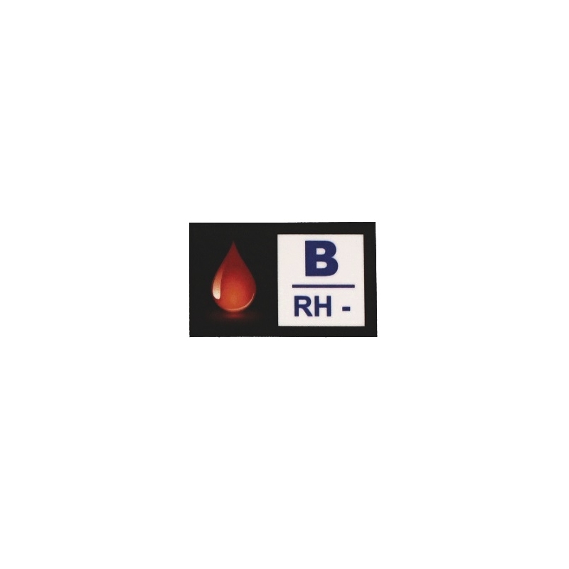 Nalepka s krvno skupino B RH-