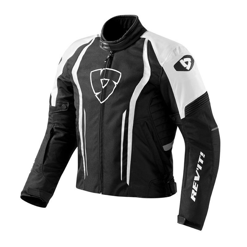 Revit Shield Black and White Motorcycle Jacket razprodaja