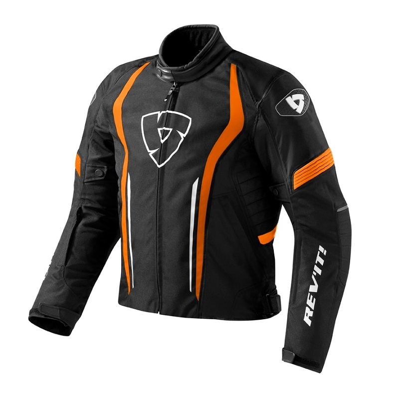 Revit Shield Black-Orange Motorcycle Jacket razprodaja