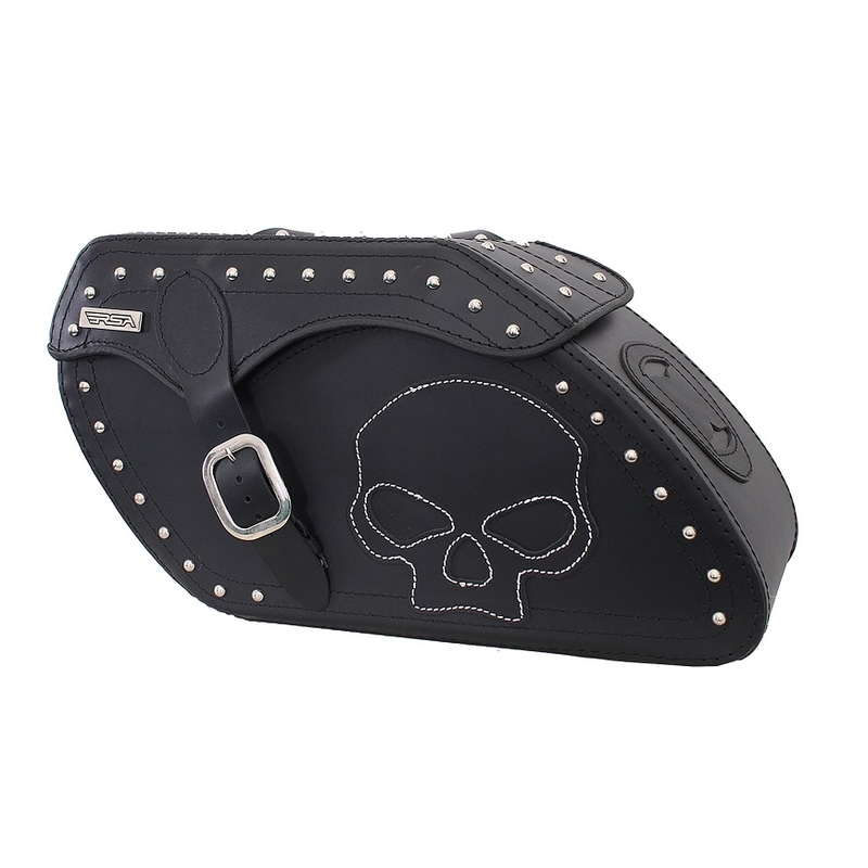 Chopper RSA-51B Skull usnjeni motoristični kovčki za prodajo razprodaja