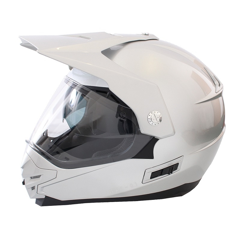 Enduro čelada z vizirjem Ozone MXT-01 silver razprodaja