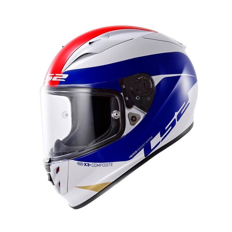Motoristična čelada LS2 FF323 ARROW R Comet belo-modro-rdeča razprodaja
