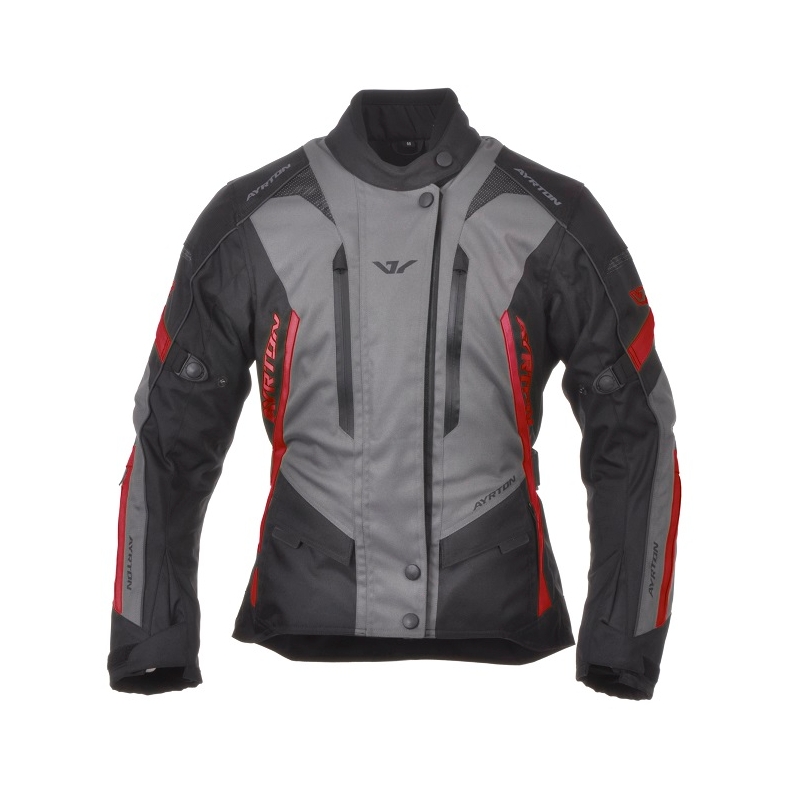 Ayrton Teressa Black-Grey-Red motoristična jakna za ženske razprodaja