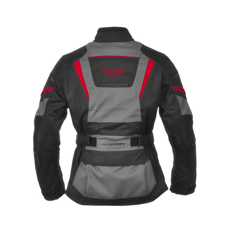 Ayrton Teressa Black-Grey-Red motoristična jakna za ženske razprodaja
