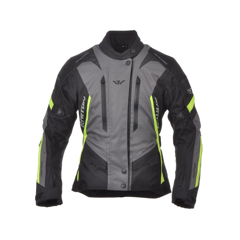Moto jakna Ayrton Teressa black-grey-yellow