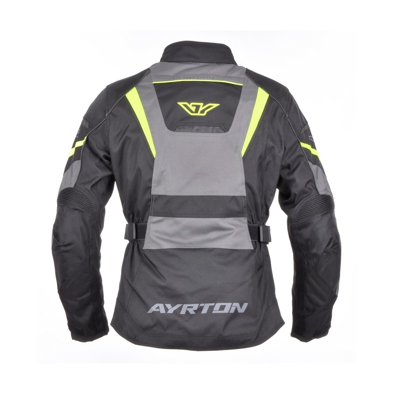 Moto jakna Ayrton Teressa black-grey-yellow