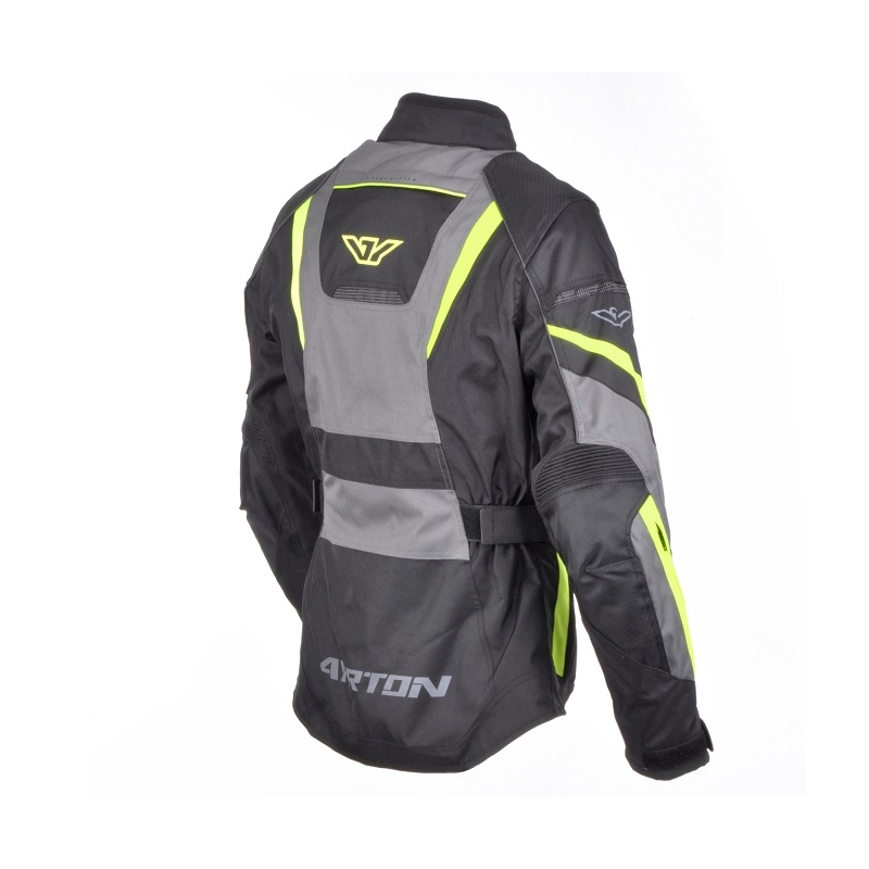 Moto jakna Ayrton Teressa black-grey-yellow