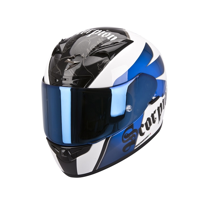Integralna čelada Scorpion EXO-710 Knight belo-modra razprodaja